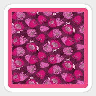 Hot Pink King Protea Sticker